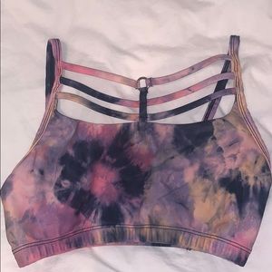 Free people tie dye sports bra